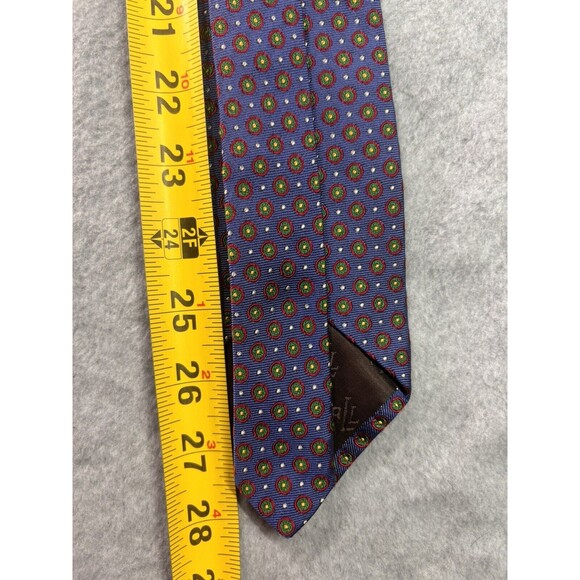 Lauren Ralph Lauren Tie Blue Red Green Geometric L:57” W:3.5” - Picture 9 of 9